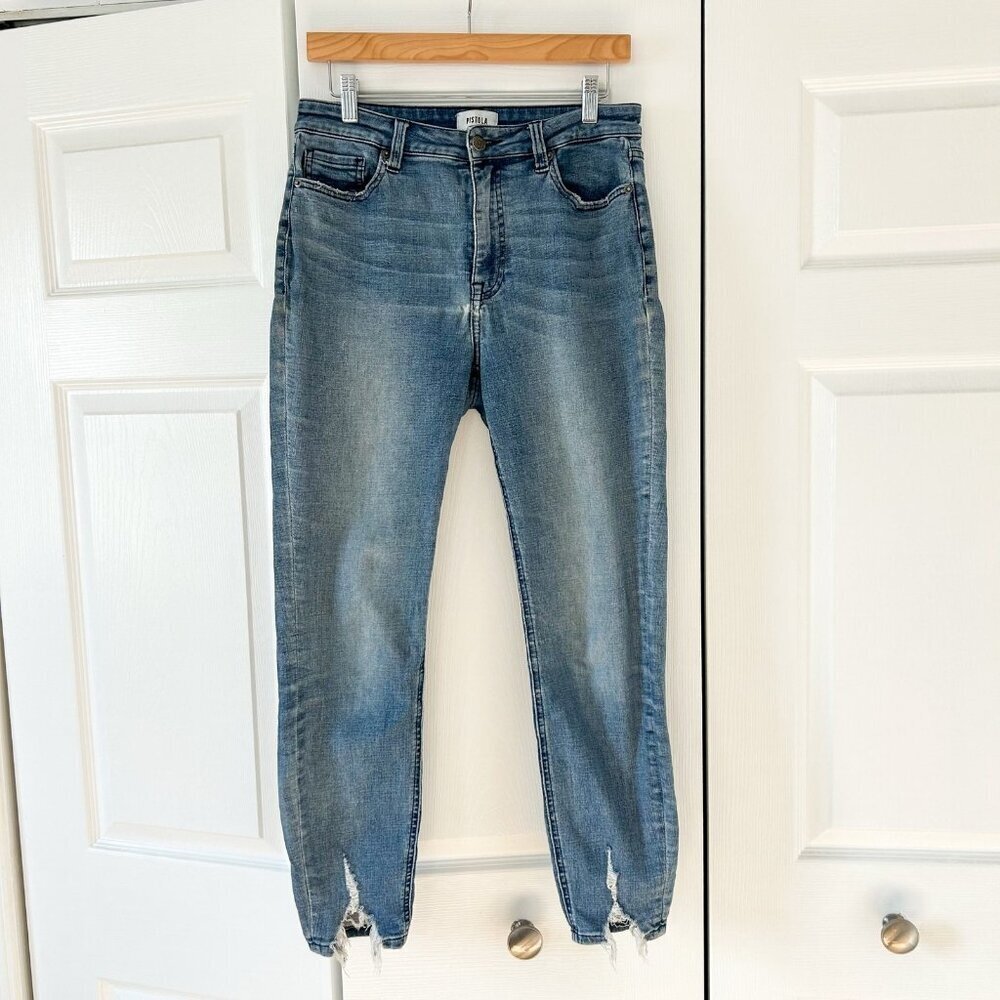 PISTOLA Light Wash High Rise Skinny Jeans Size 29 EUC - Picture 6 of 7